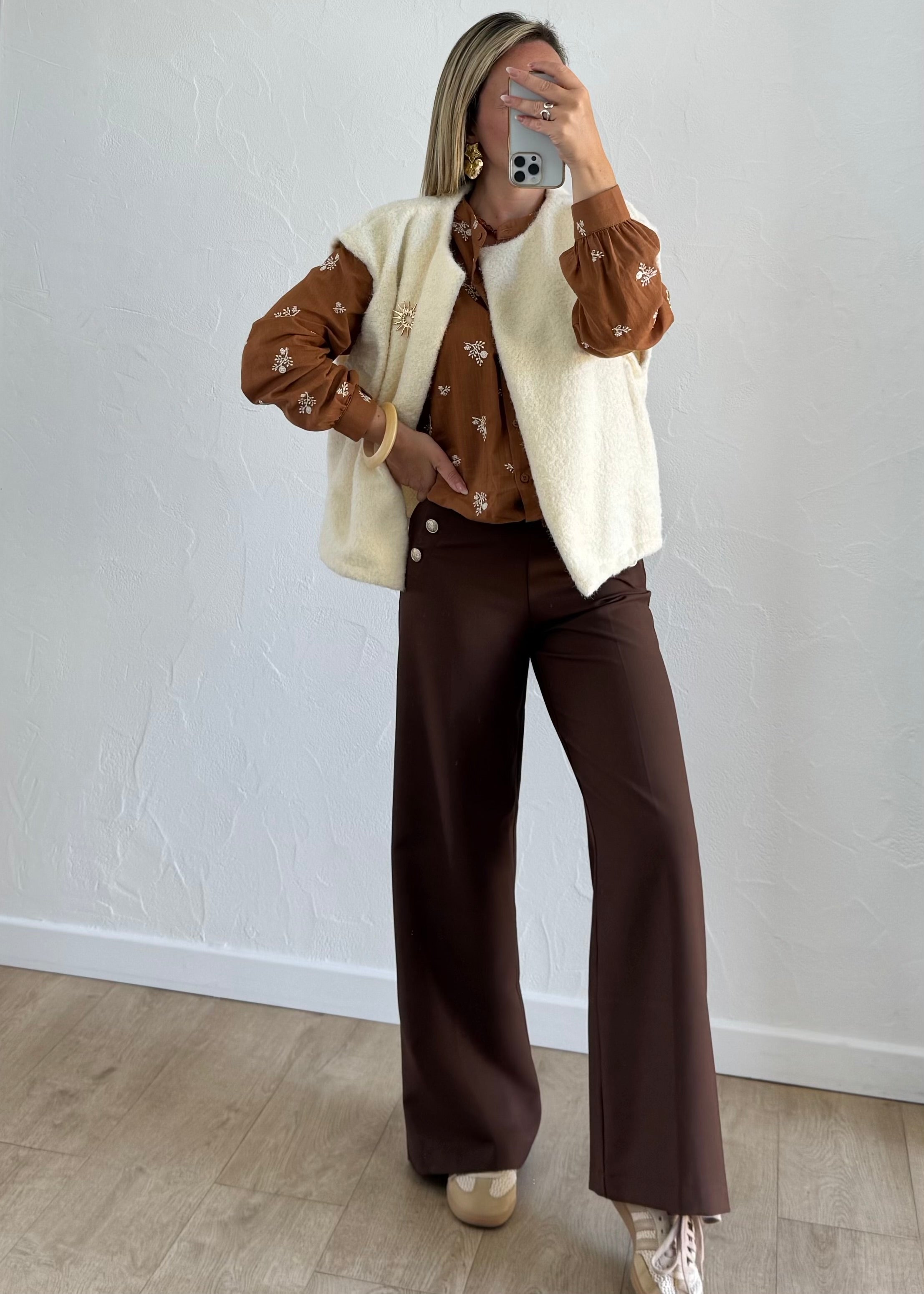 Pantalon MOANA Marron
