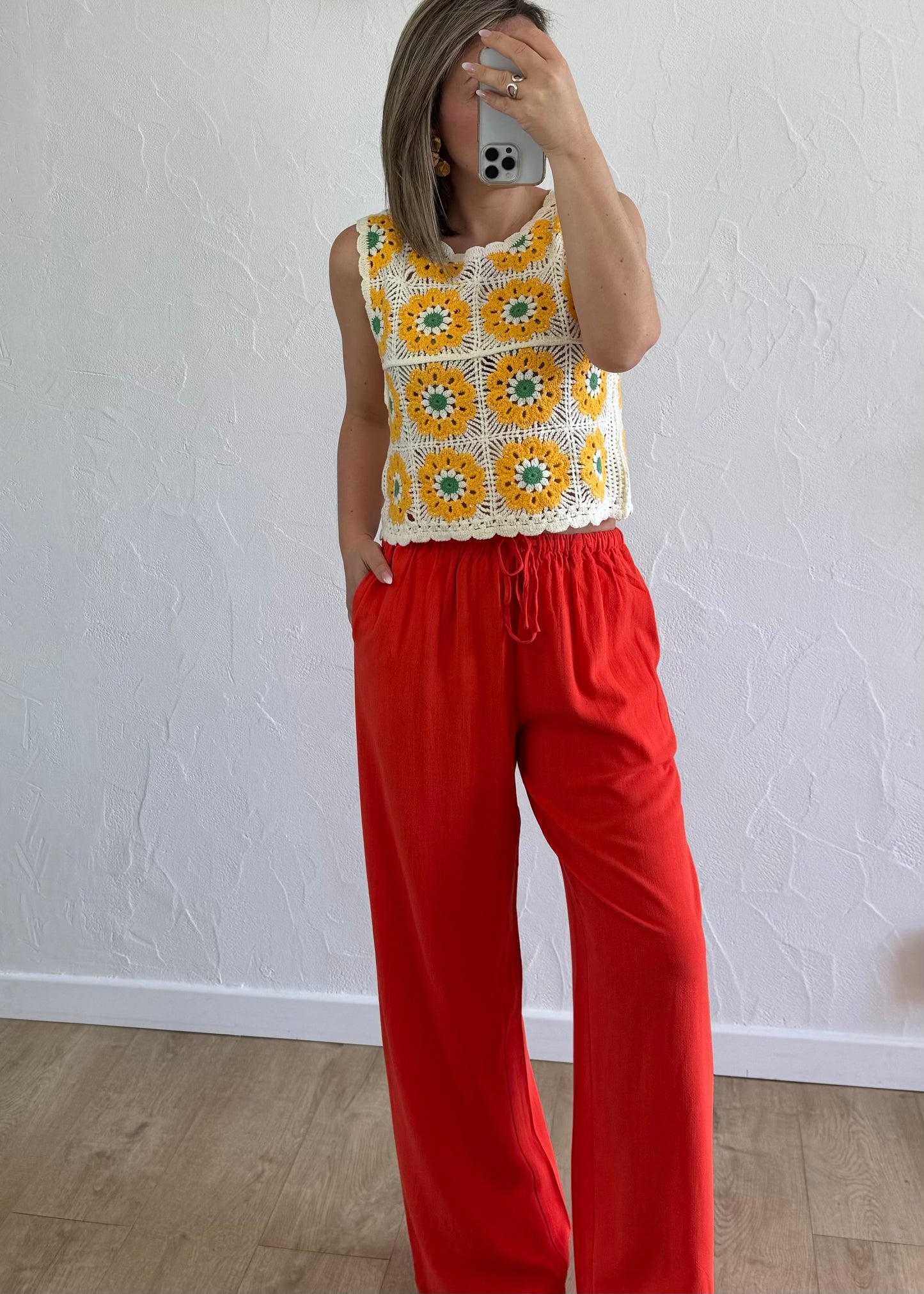 Haut en crochet Nina Jaune