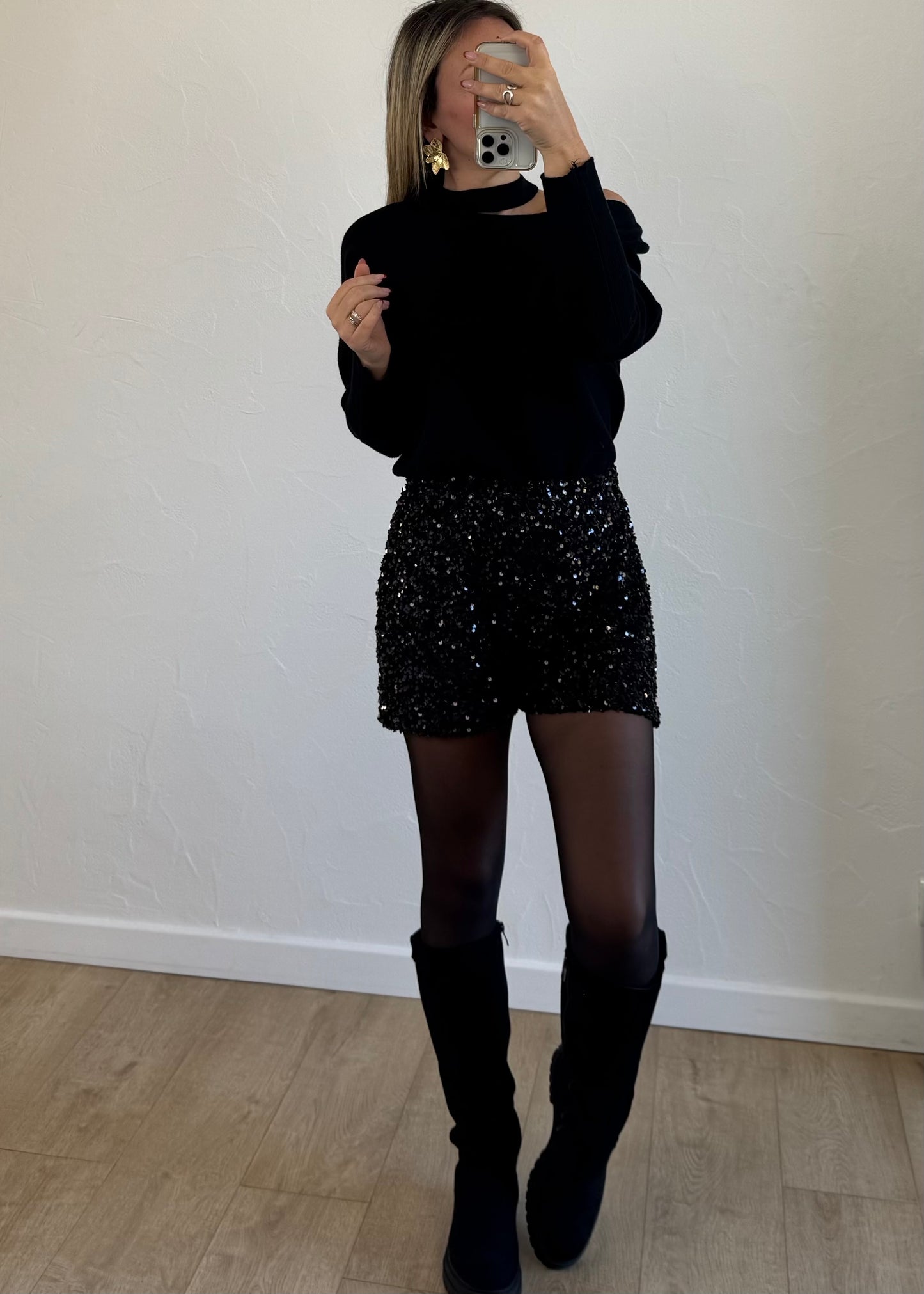 Pull VALENYSS Asymétrique Noir