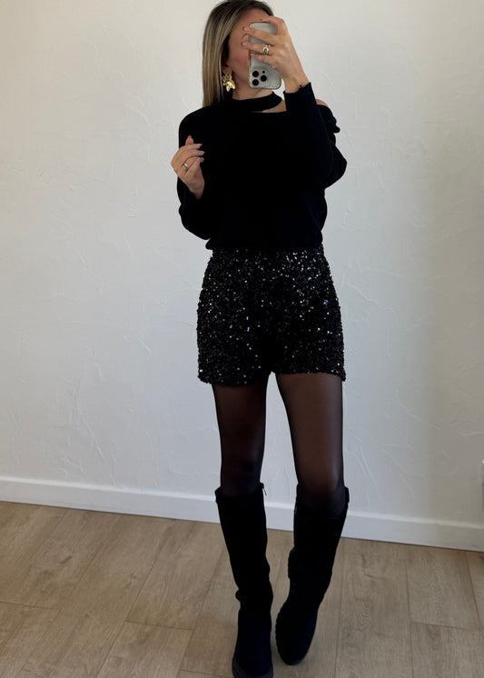 Short SEDRINA Sequins Noir