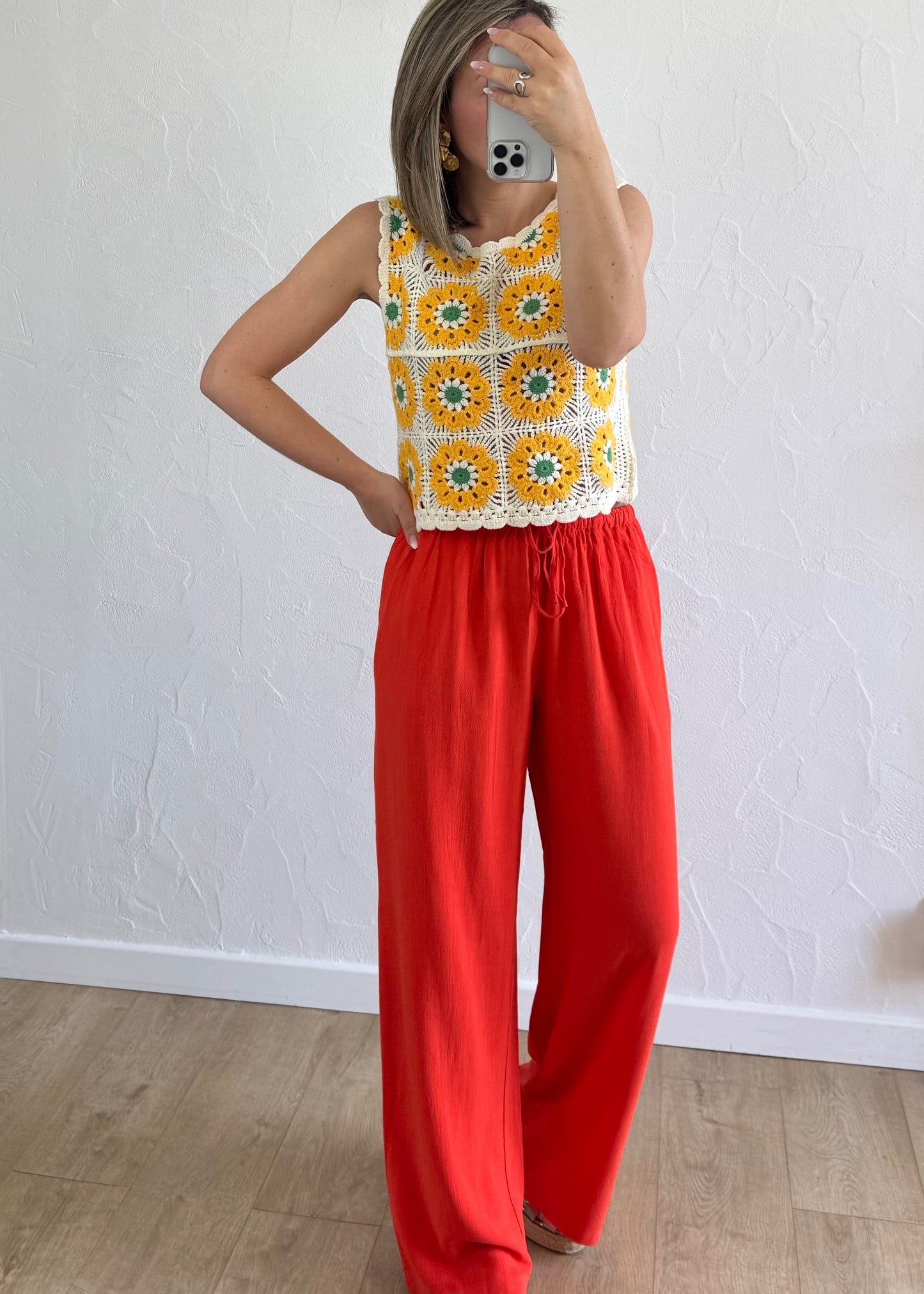 Haut en crochet Nina Jaune