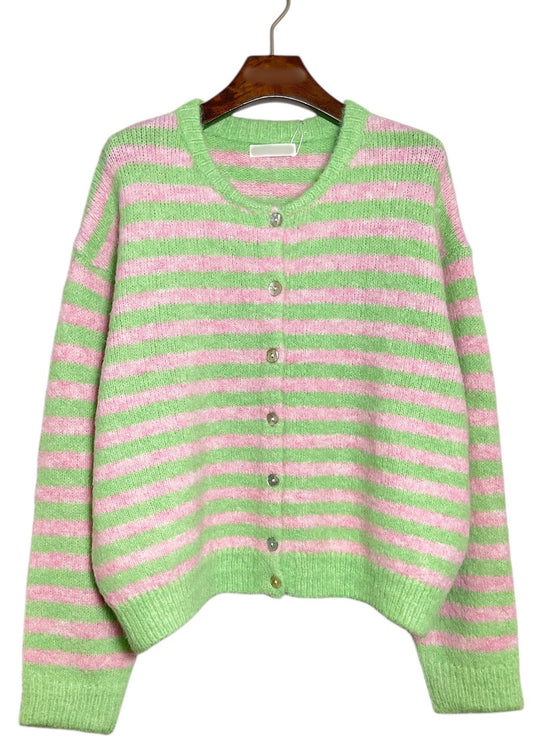 Gilet EZRA Vert & Rose