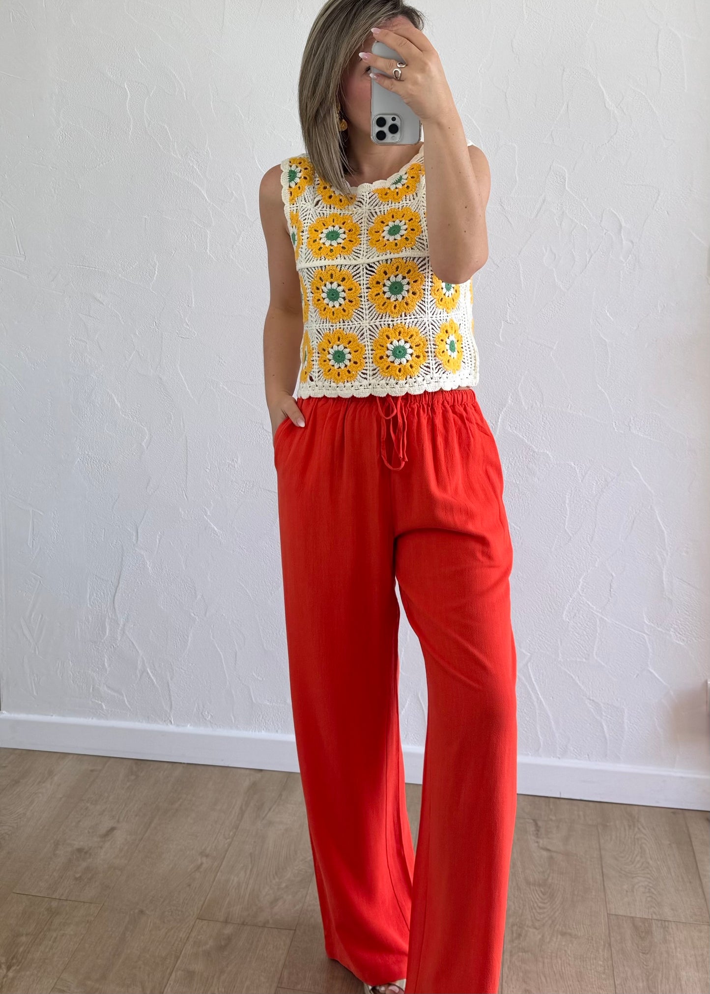 Haut en crochet Nina Jaune