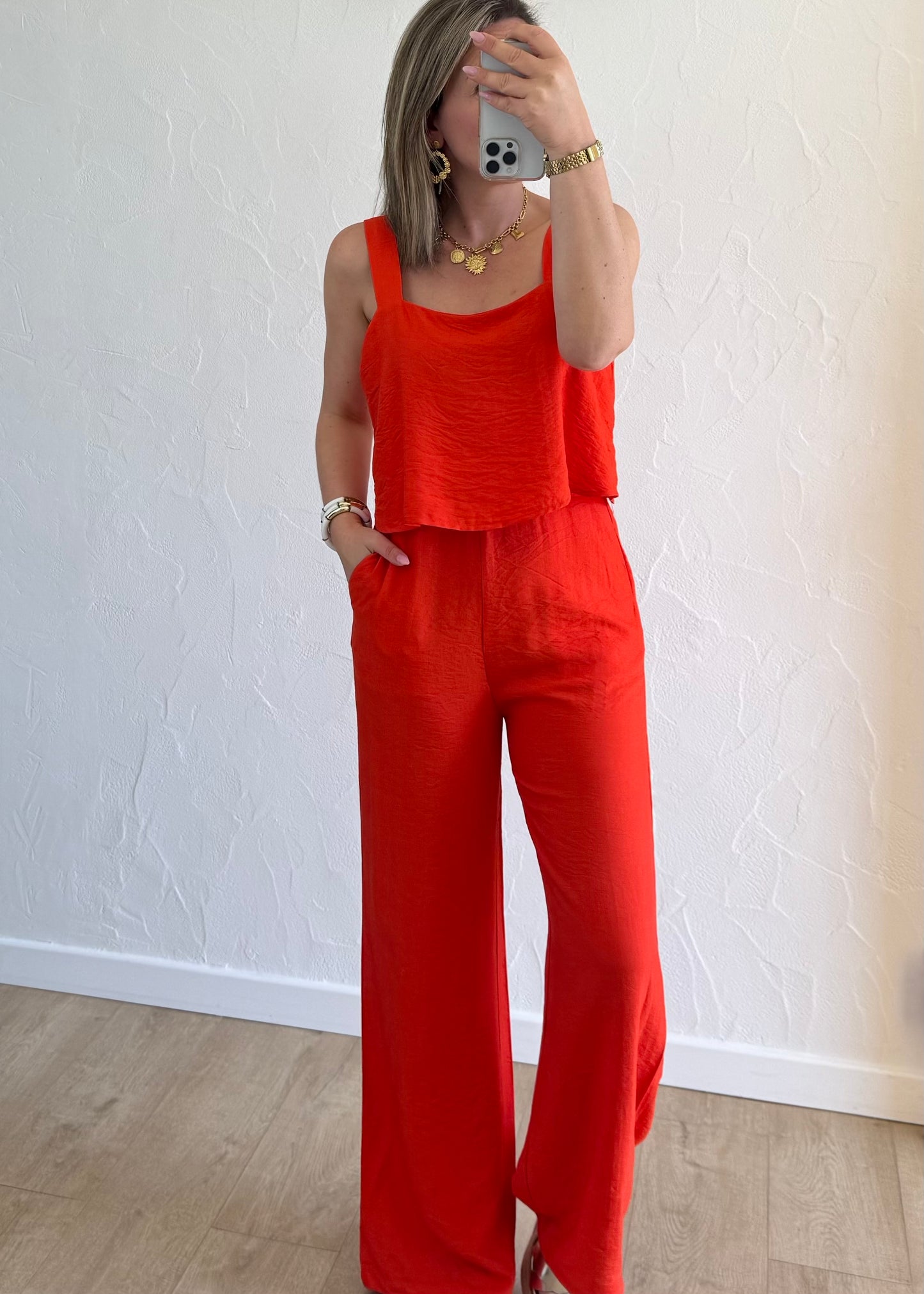 Combinaison Alix Rouge