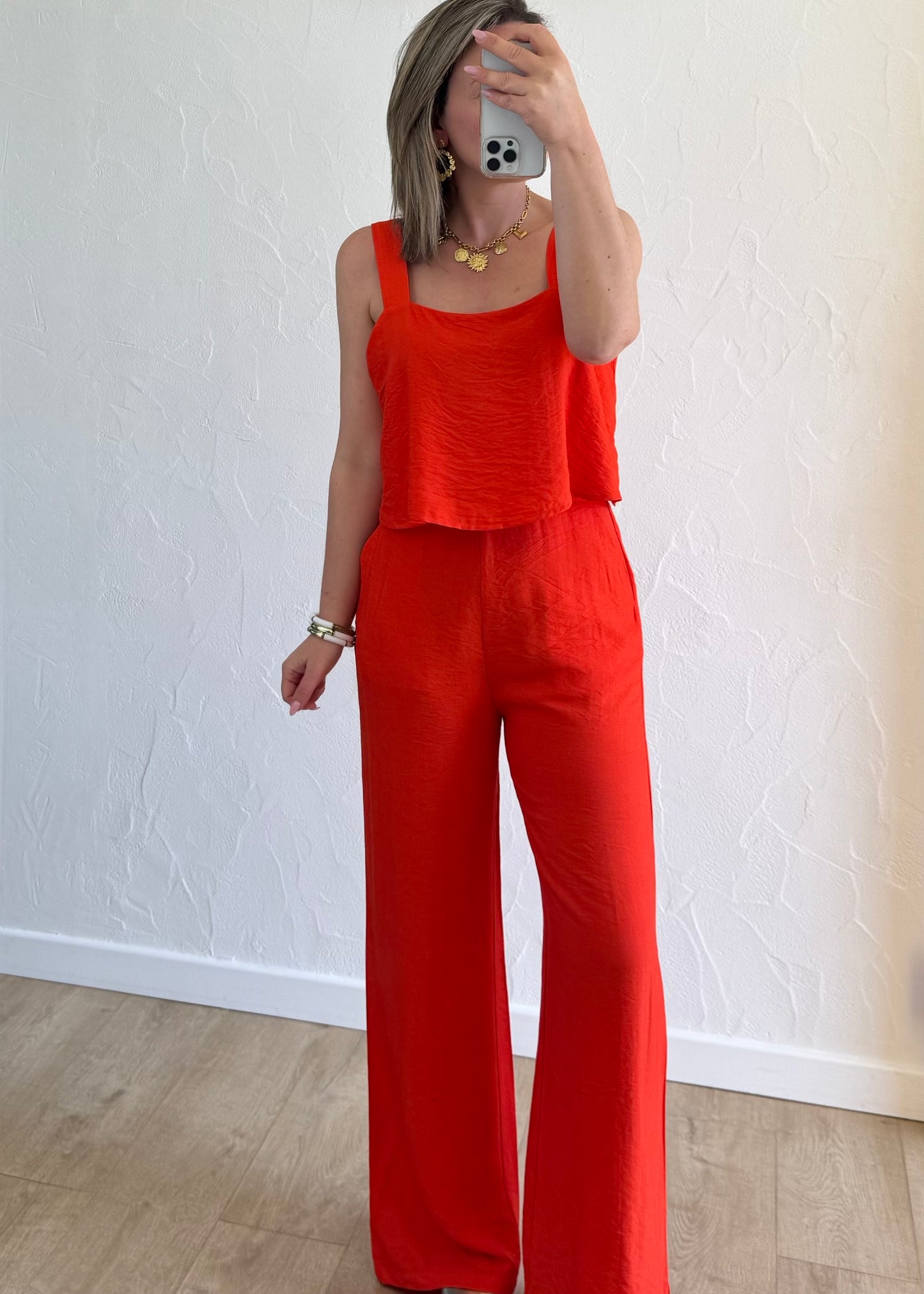 Combinaison Alix Rouge
