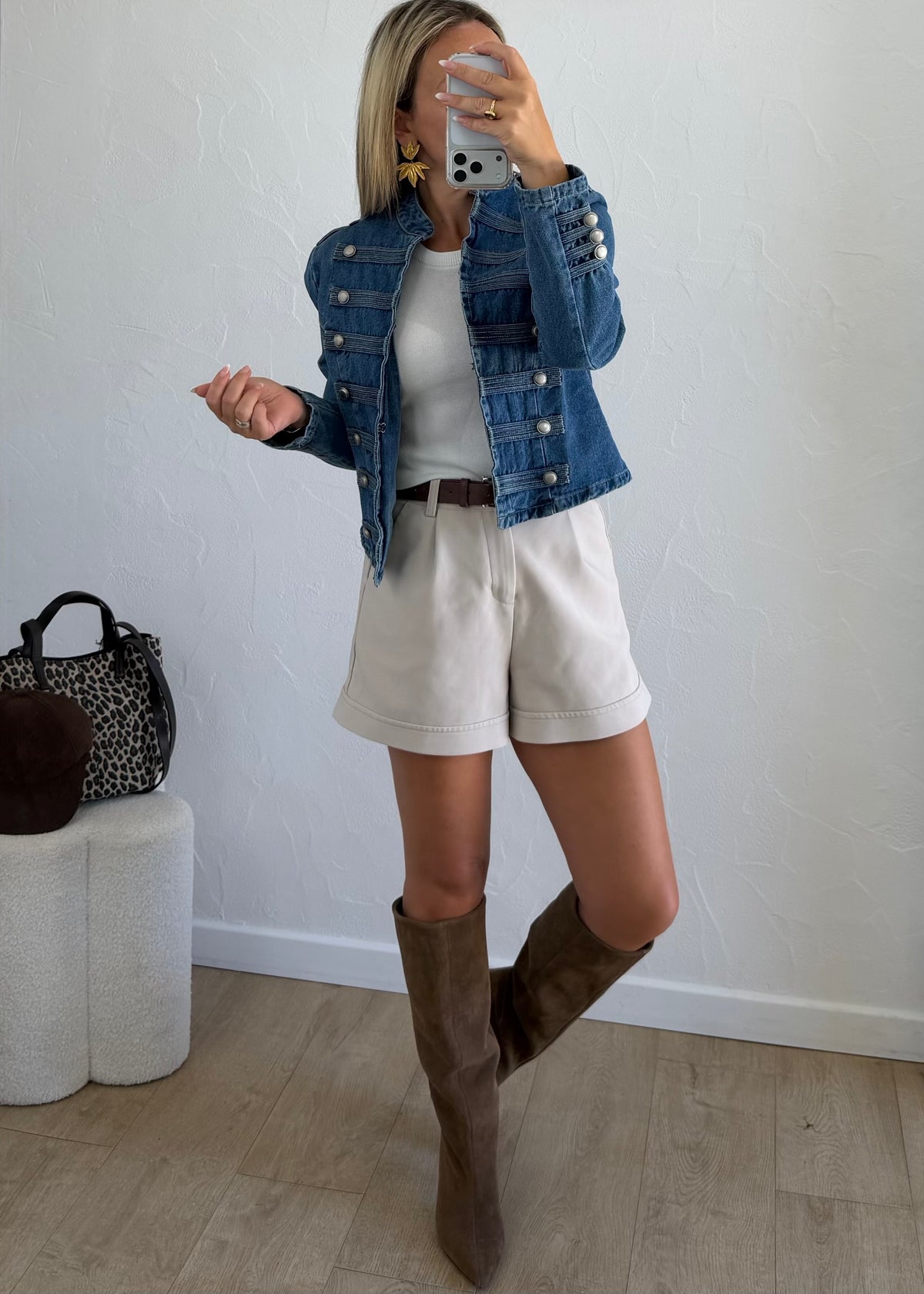 Veste Mona en jean bleu clair