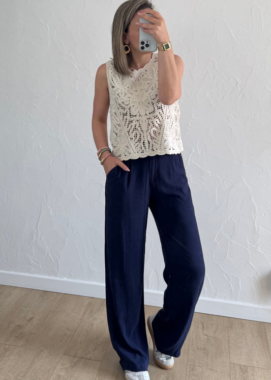 Pantalon Zoe Bleu Marine