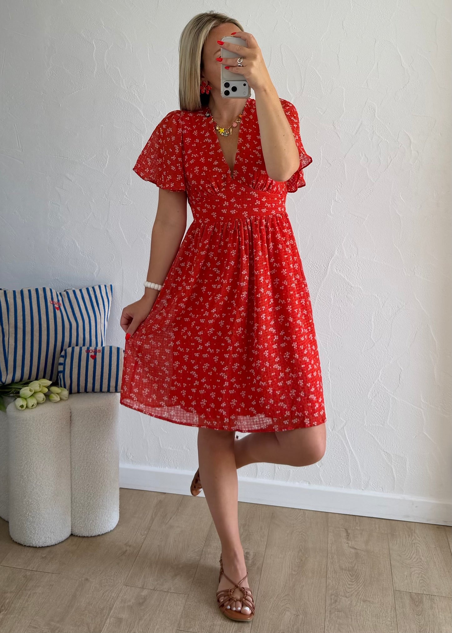 Robe LENAELLE Rouge