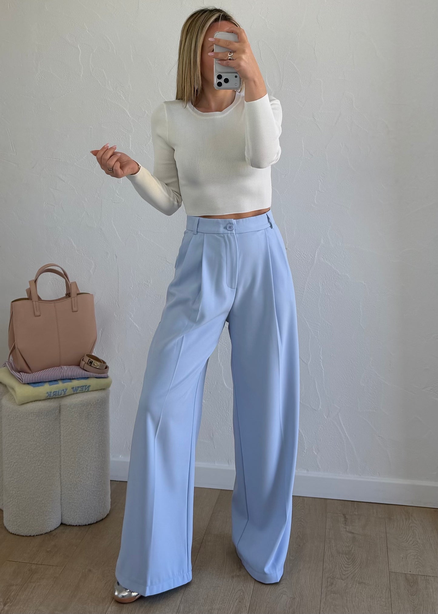 Pantalon CORALIE Bleu ciel
