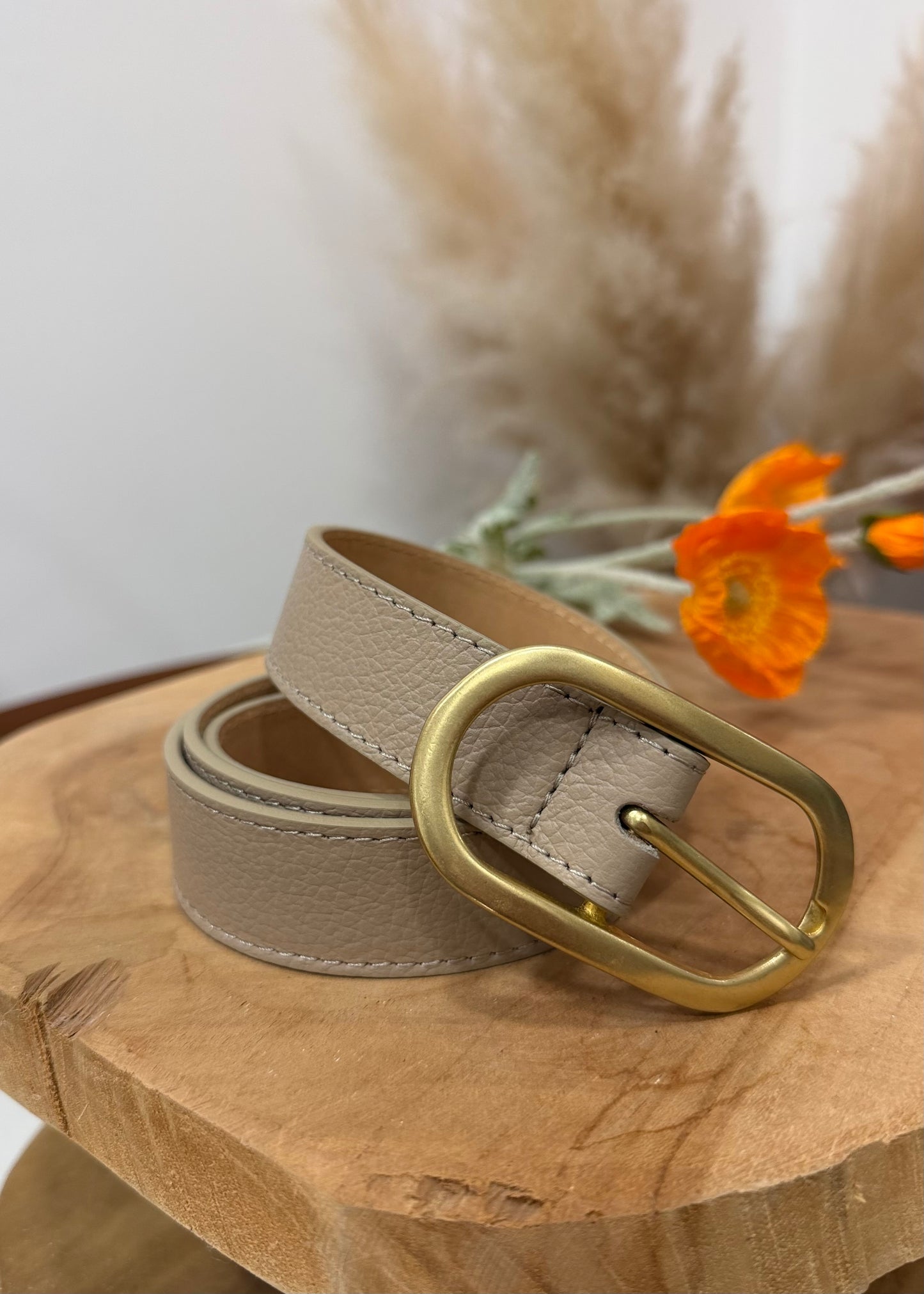 Ceinture Beige cuir