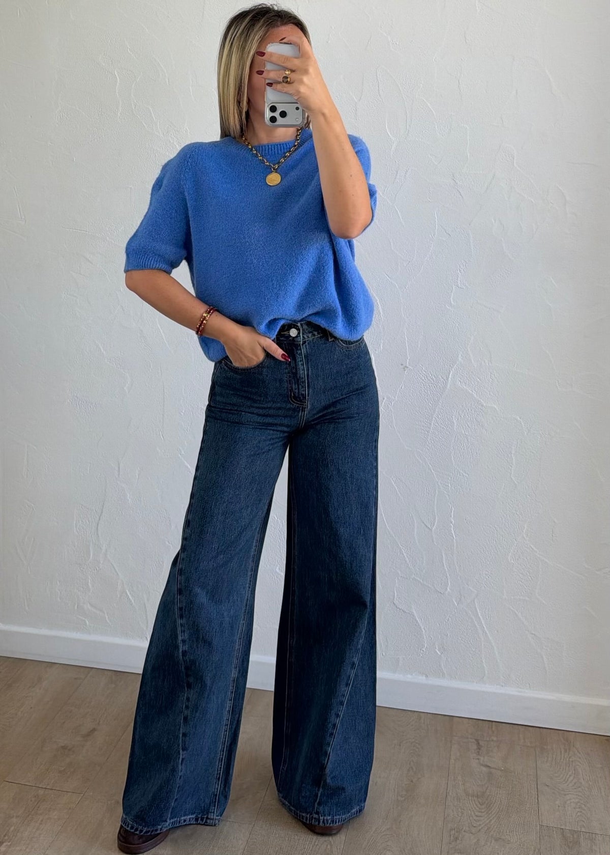 Pull Léna bleu jean