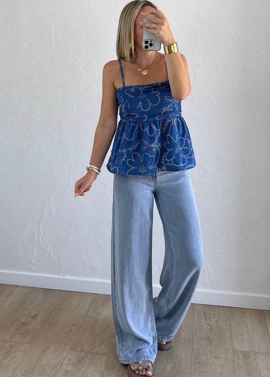 Haut POLKA Bleu