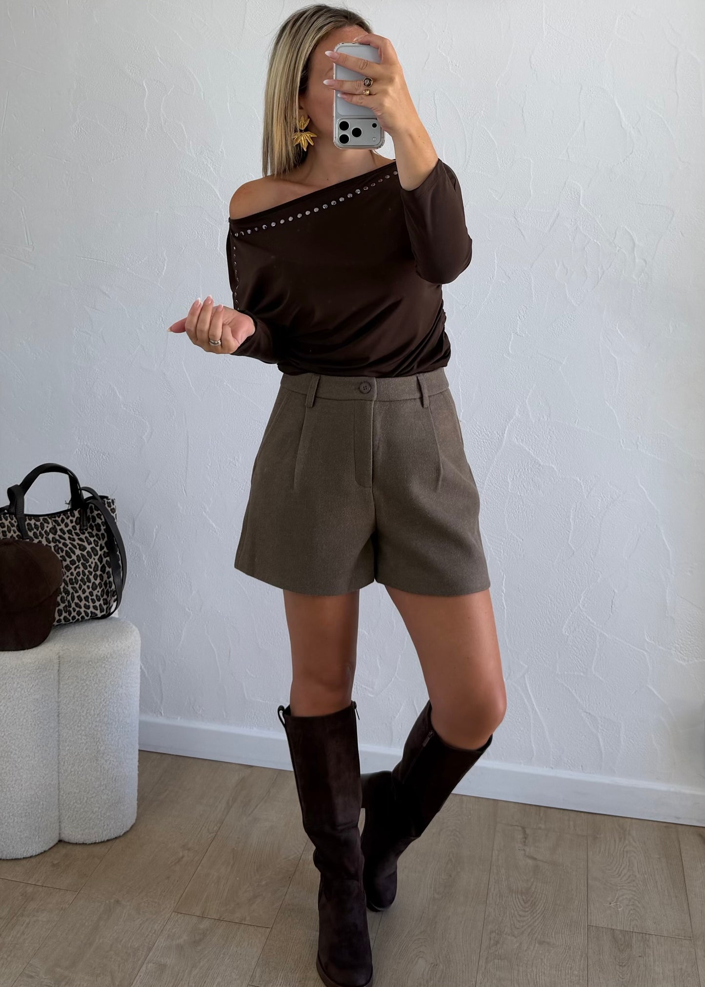 Top Madelys marron
