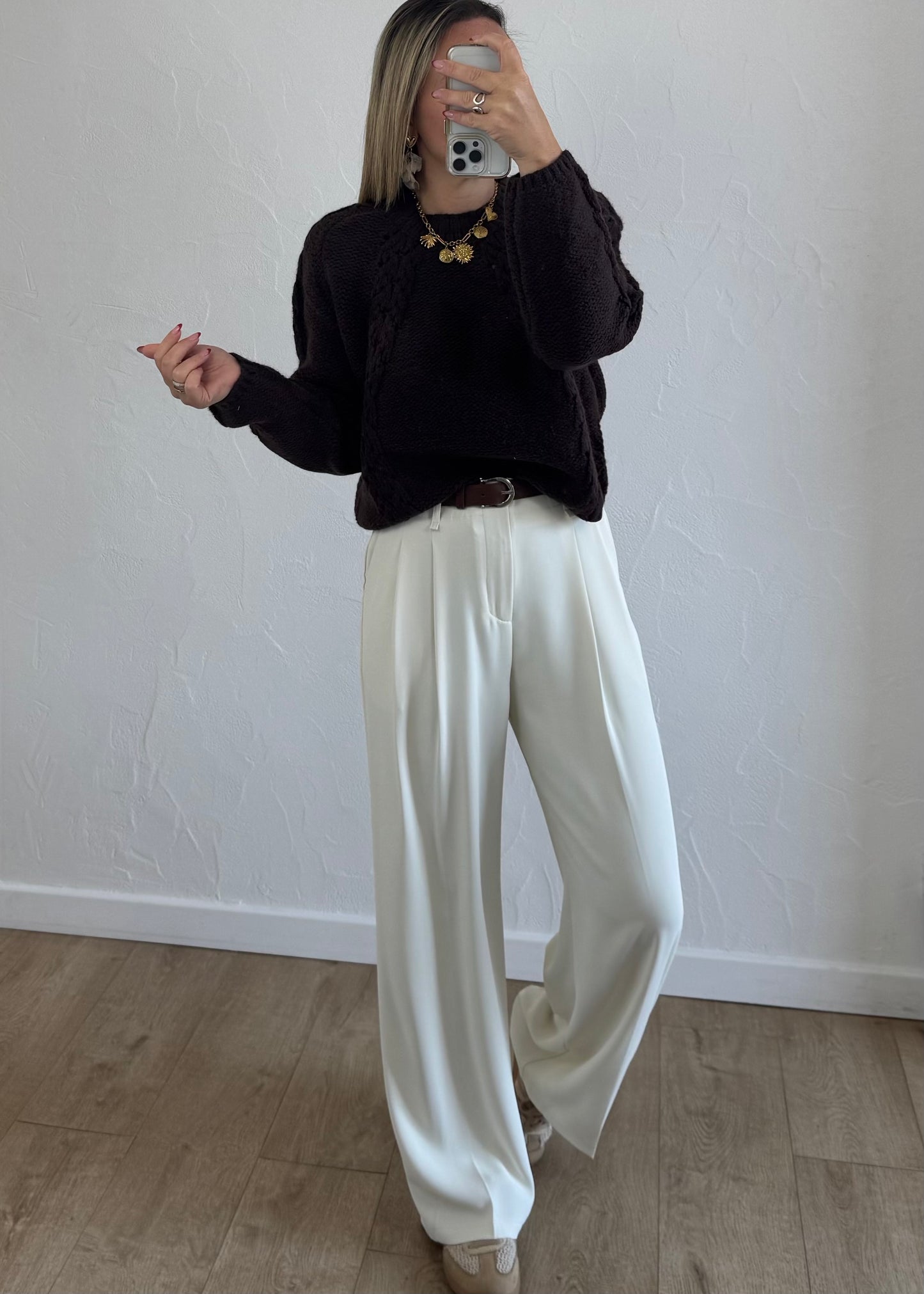 Pull ELORYNNE Chocolat