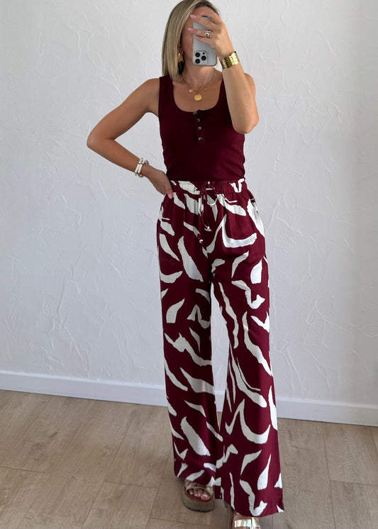 Pantalon DALIAS Bordeaux