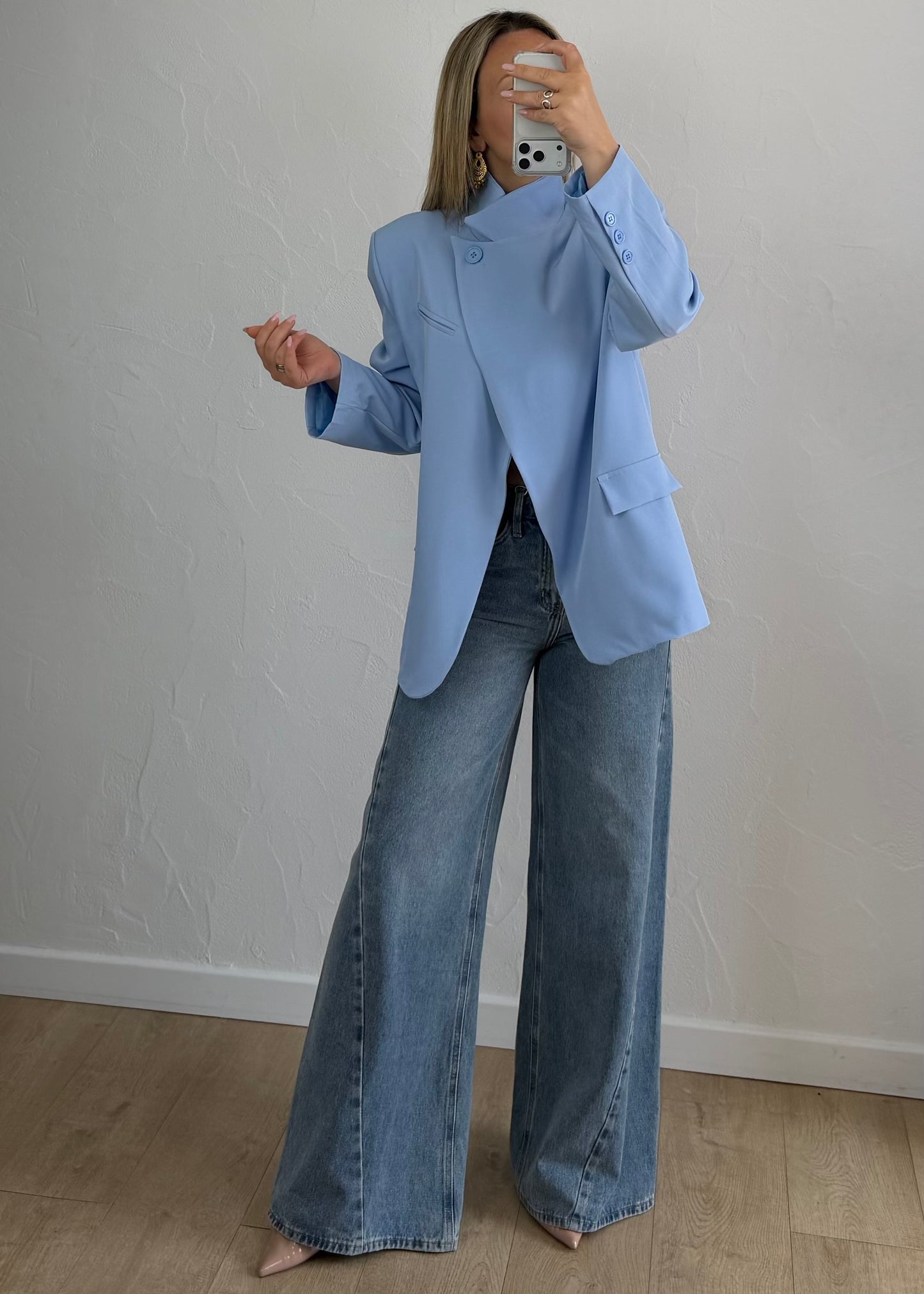 Blazer EULALIE Bleu ciel