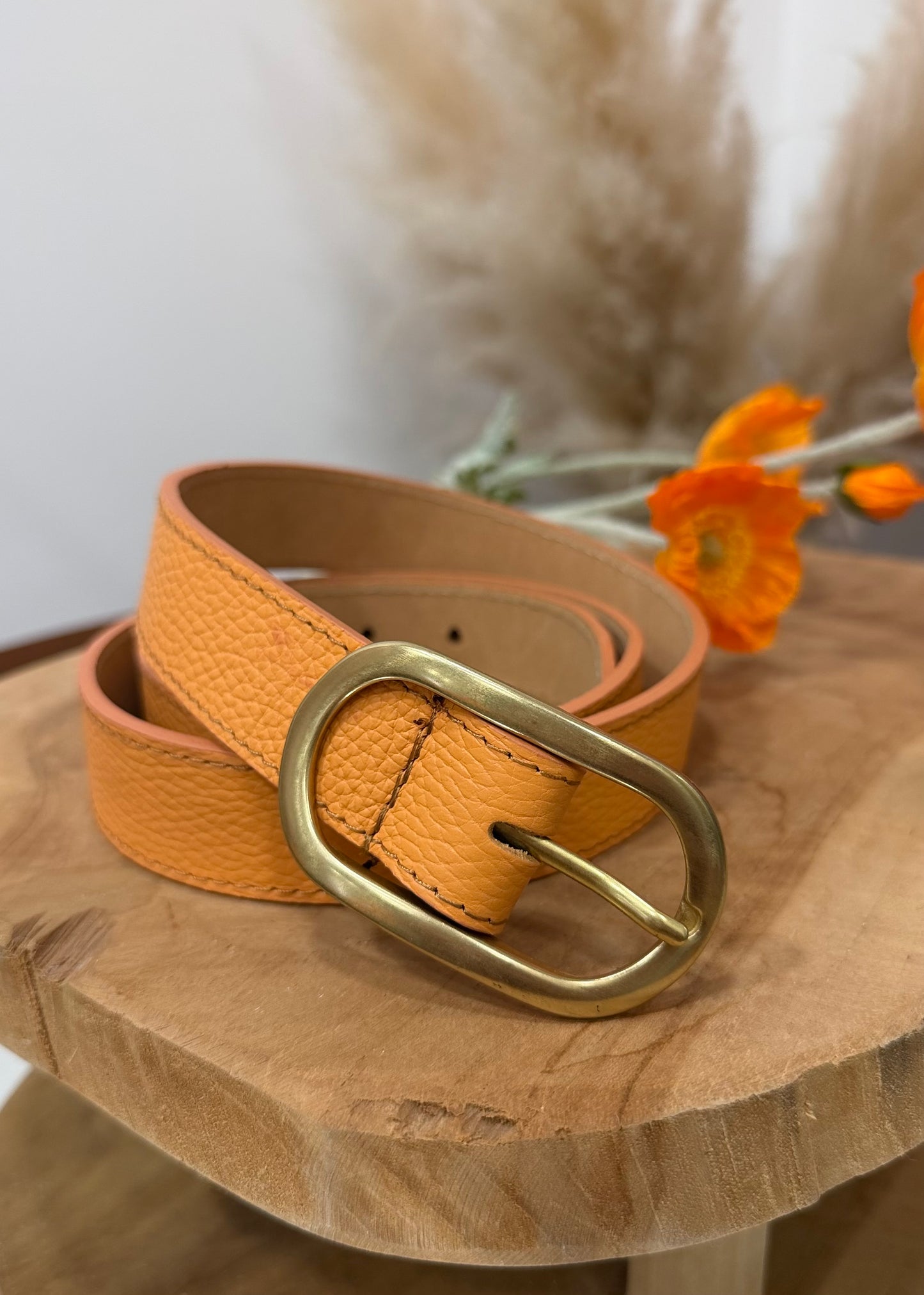 Ceinture Orange cuir