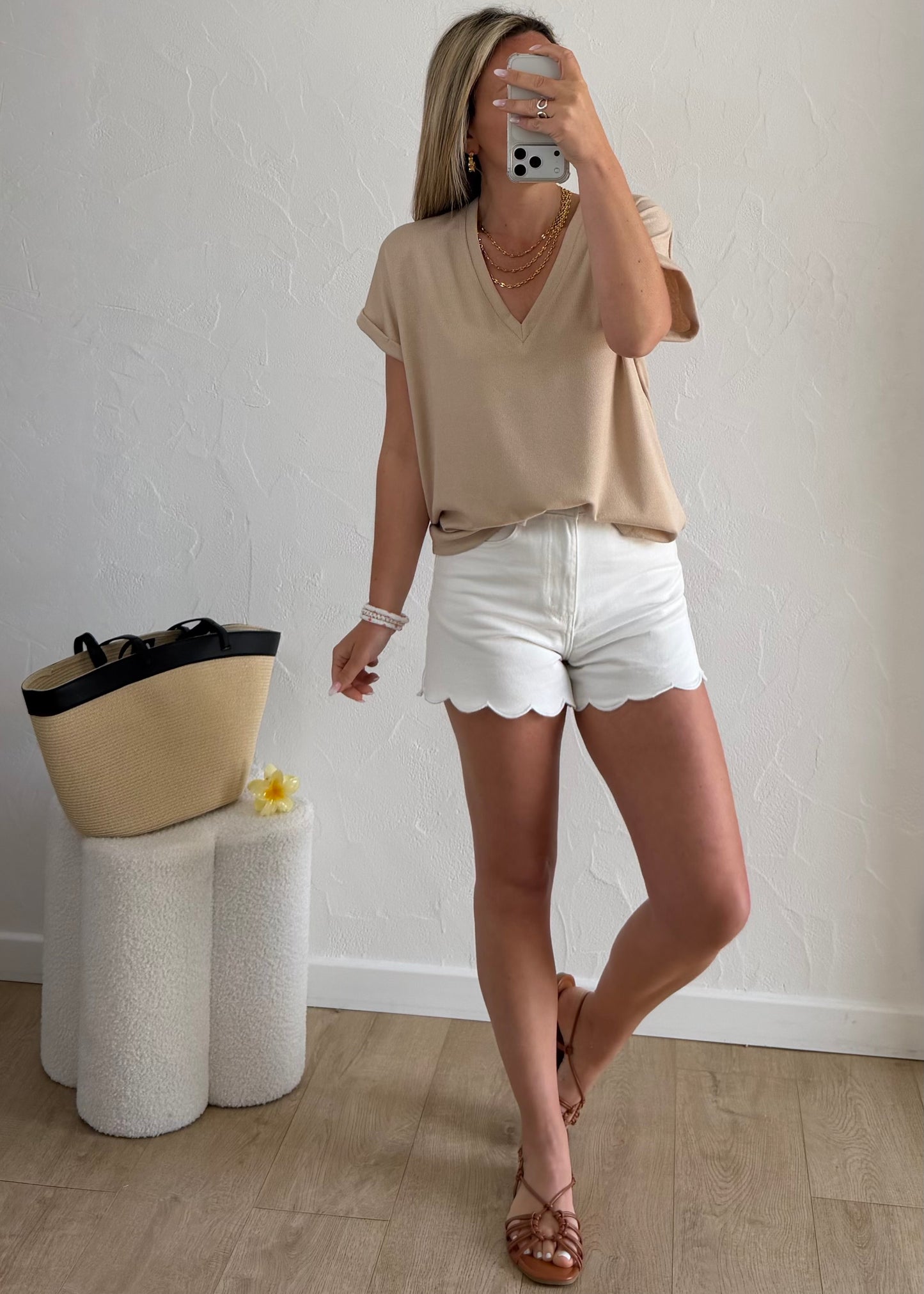 Short FLEUR Blanc