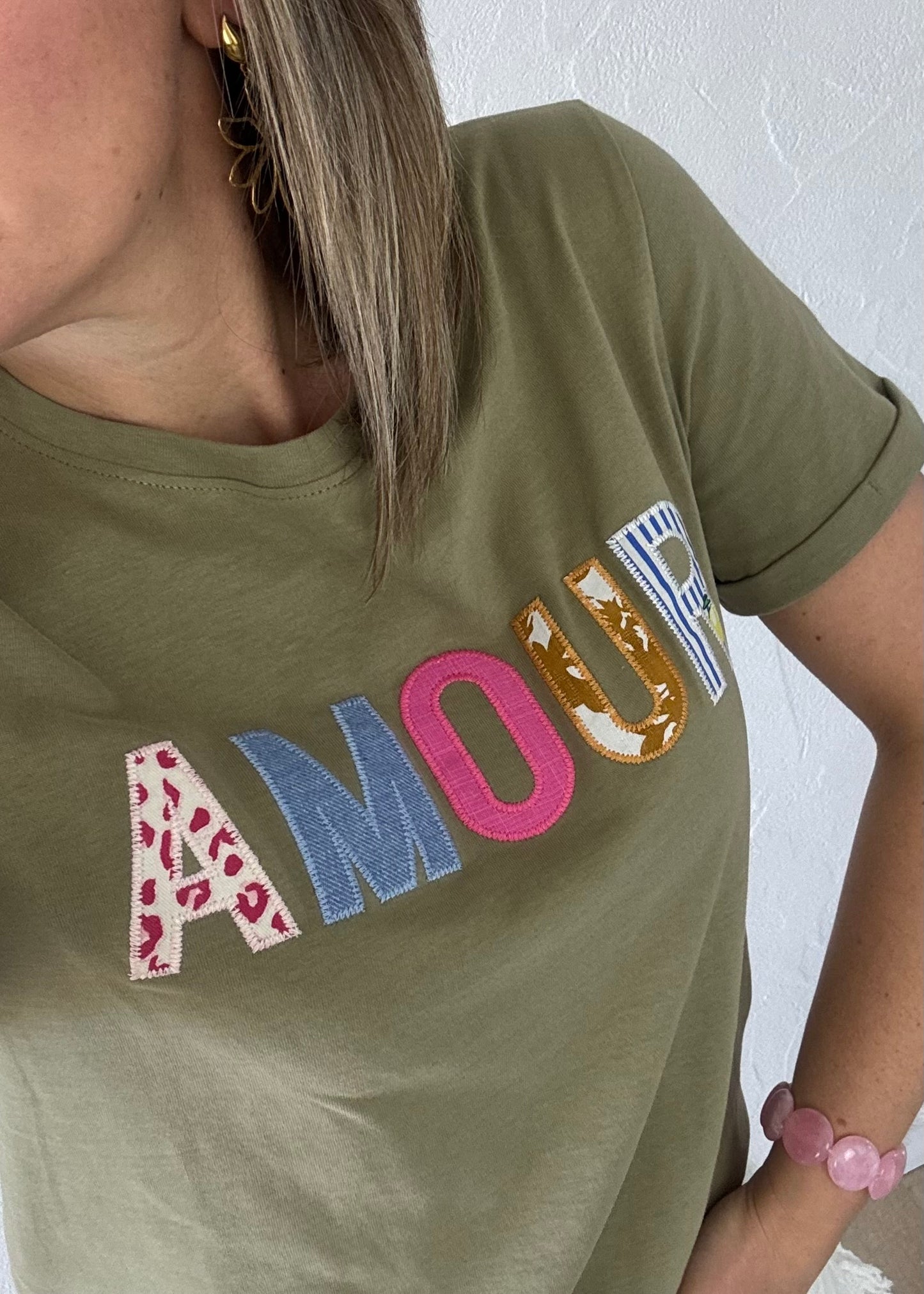 T-shirt « AMOUR » kaki