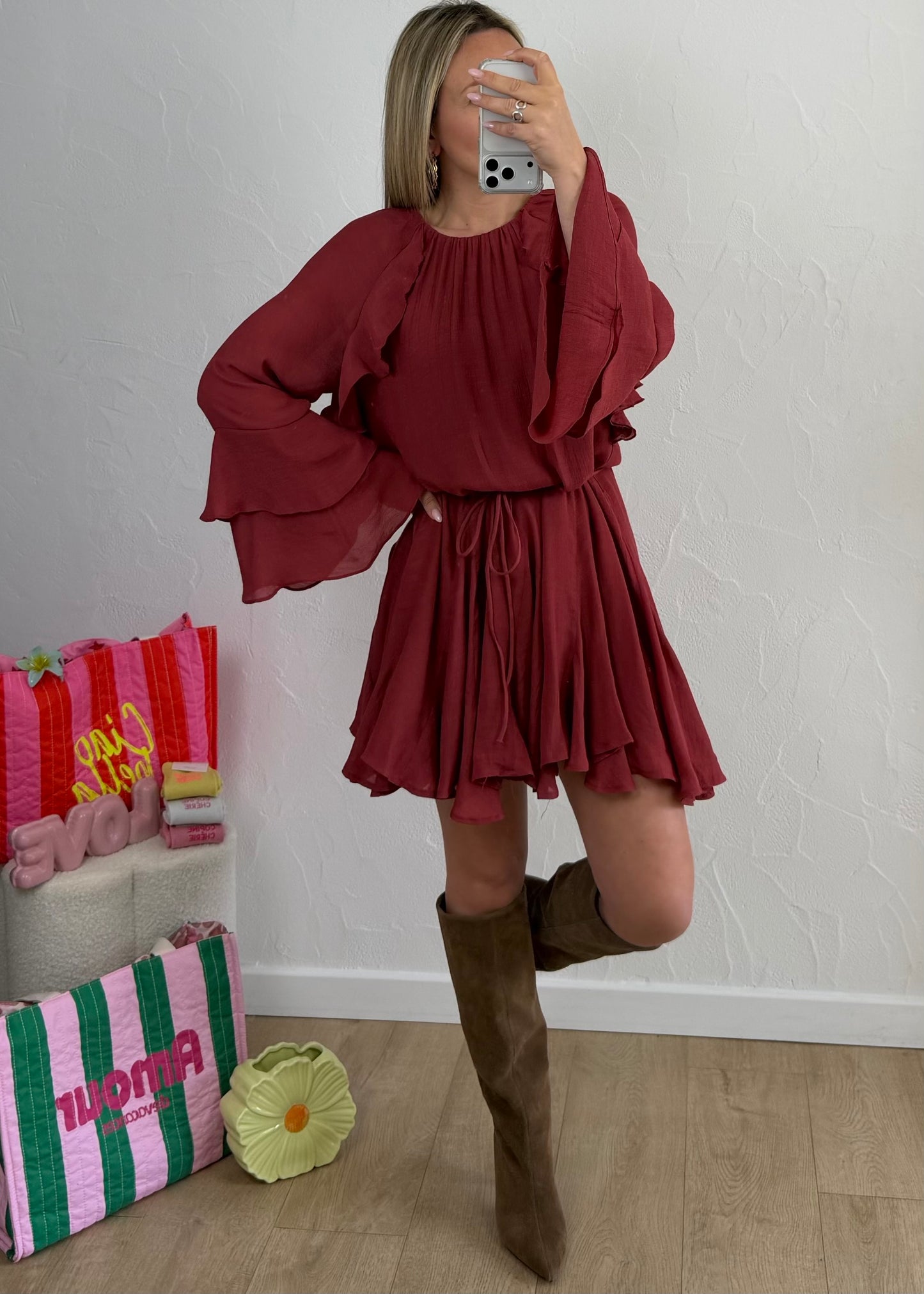 Robe ILYANA Bordeaux