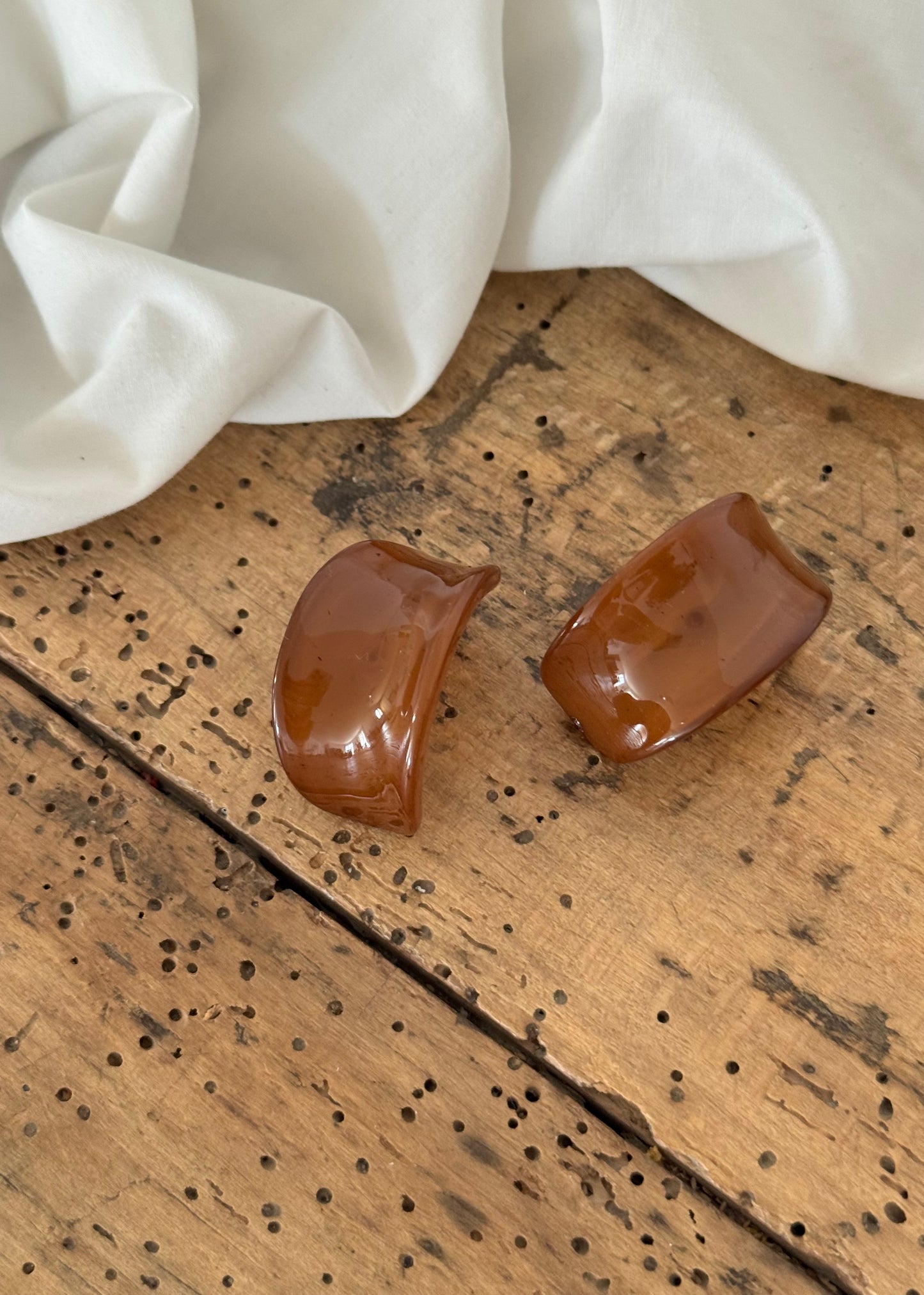 Boucles d’oreilles Marron