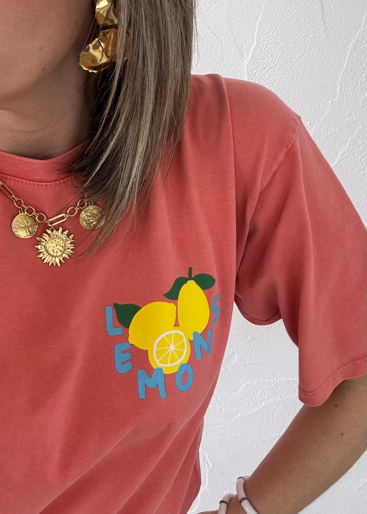 T-shirt Lemons Corail