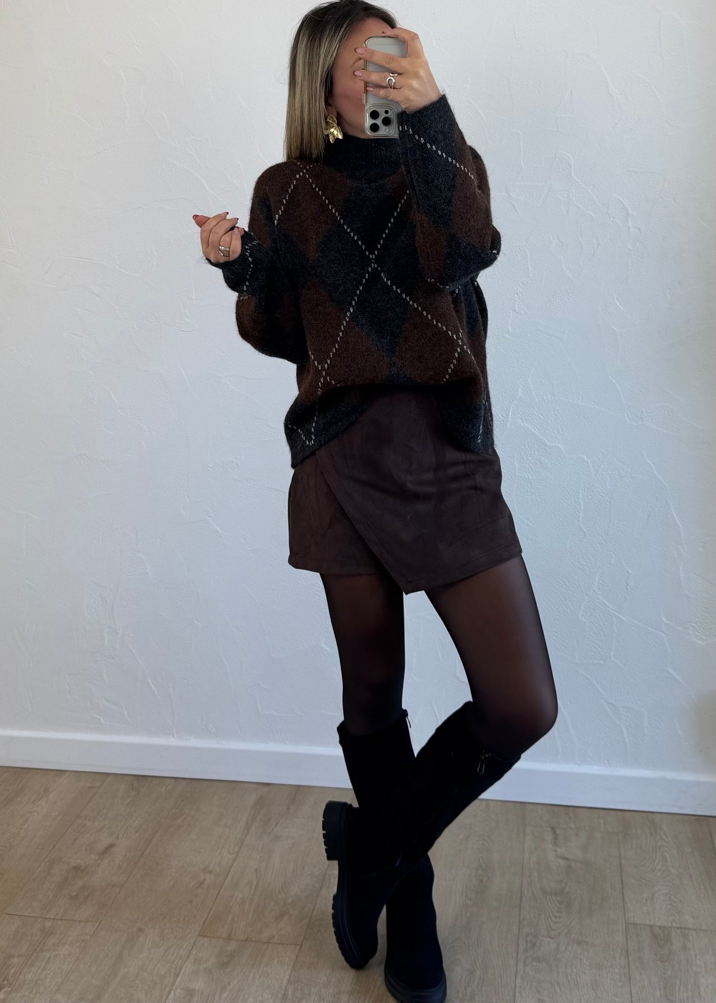 Jupe-short NARIA Marron