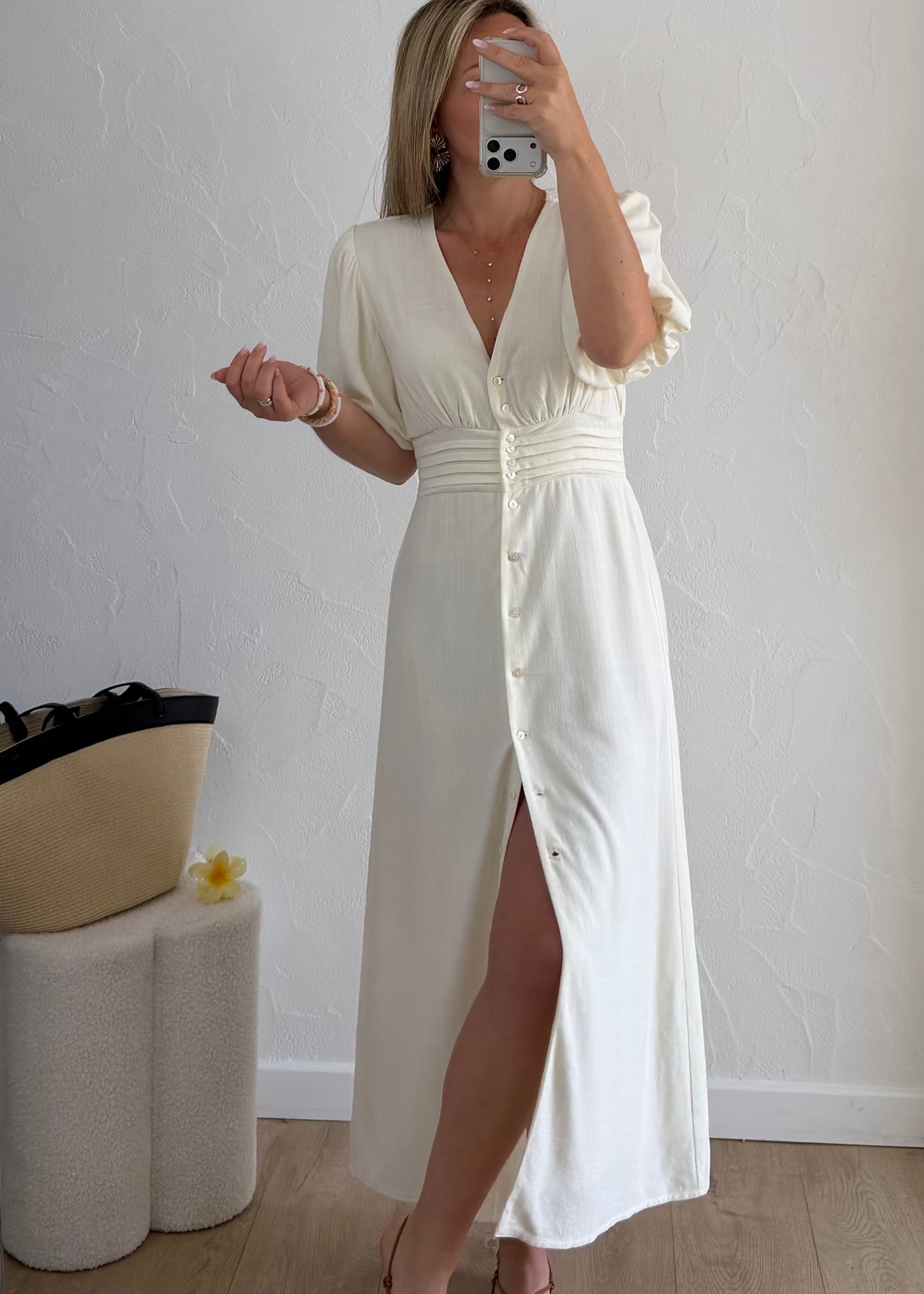 Robe FLAVIA Ecru