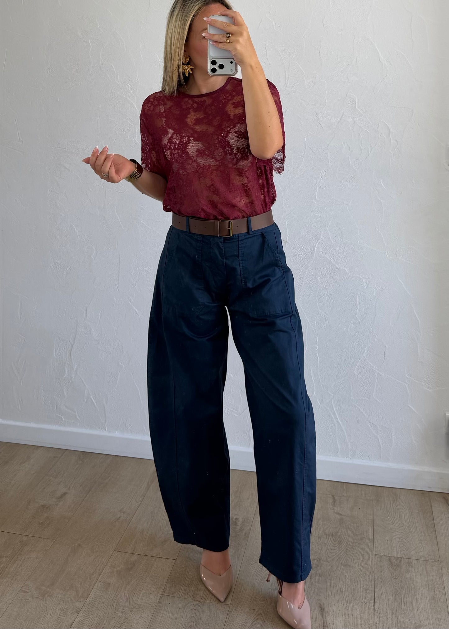 Top Rosy bordeaux