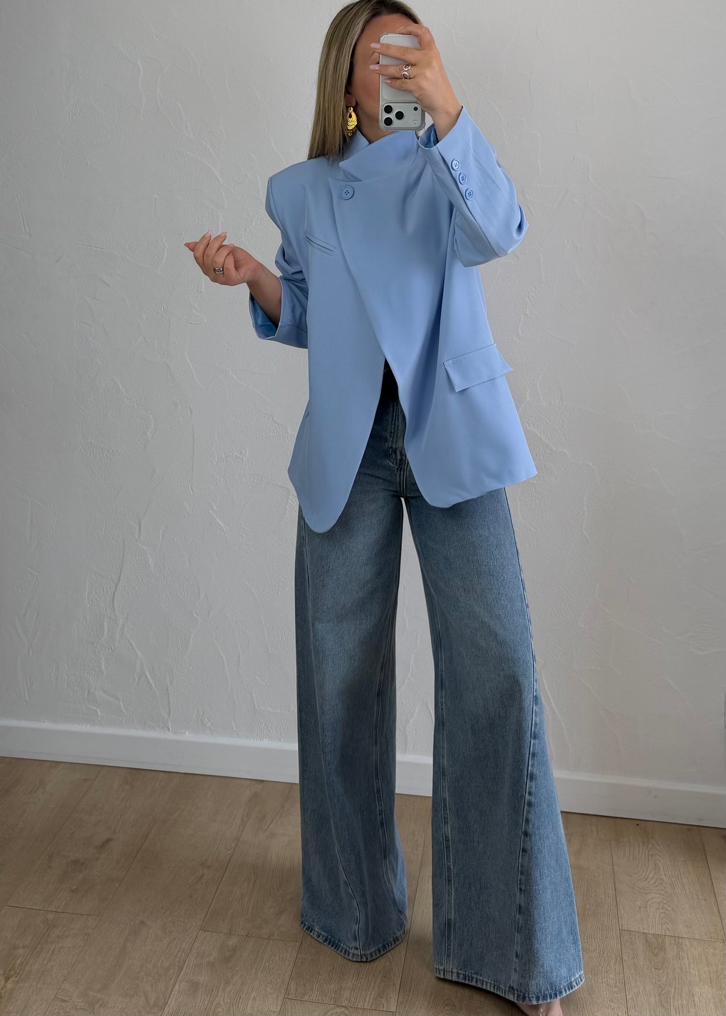 Blazer EULALIE Bleu ciel