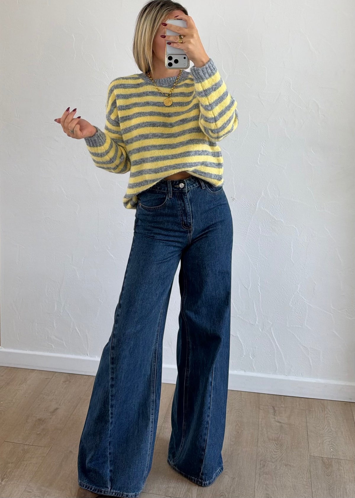 Pull Maylo rayée jaune