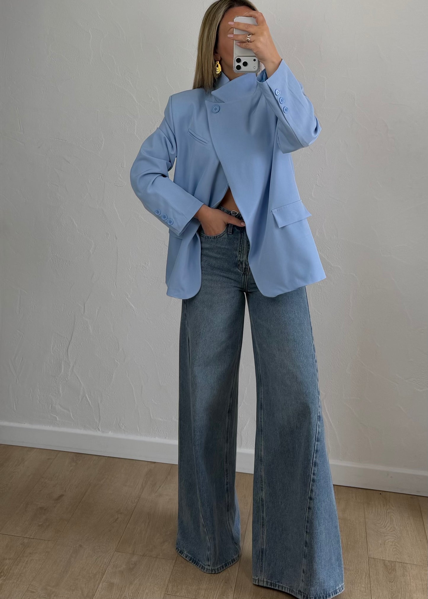Blazer EULALIE Bleu ciel