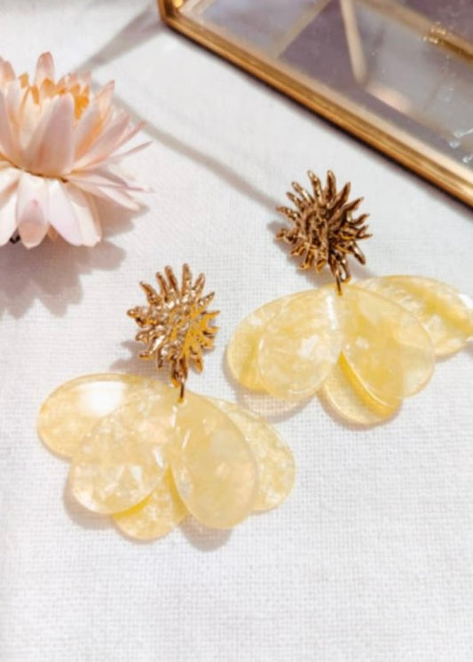 Boucles d’oreilles Jaune