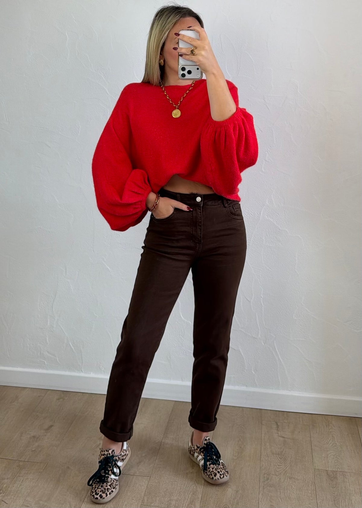 Pull Selina rouge