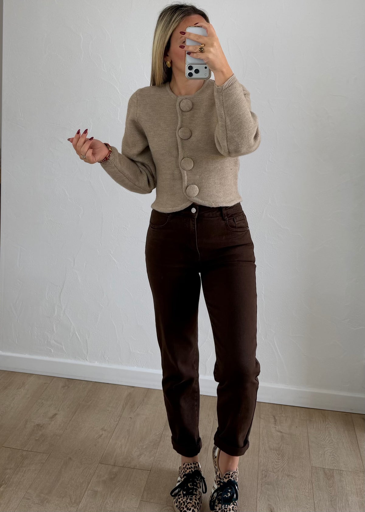 Jean mom chocolat Fanny
