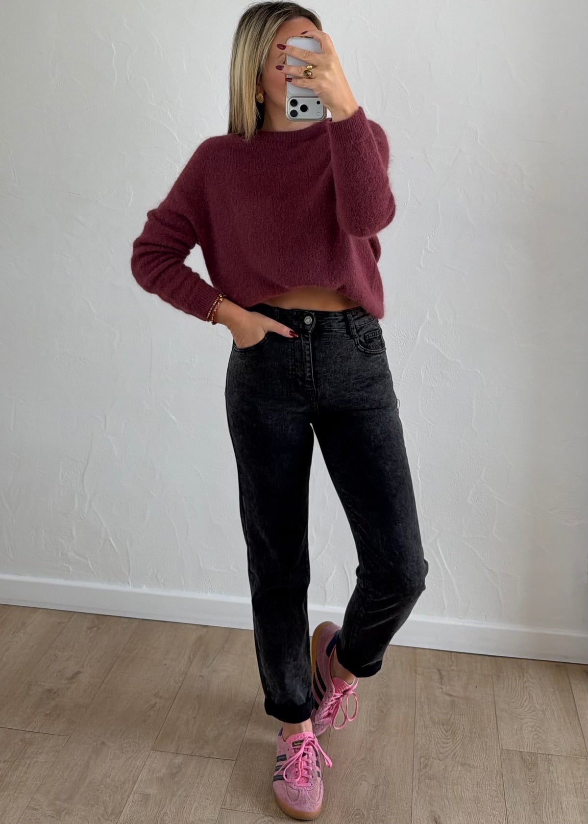 Jean mom gris Fanny