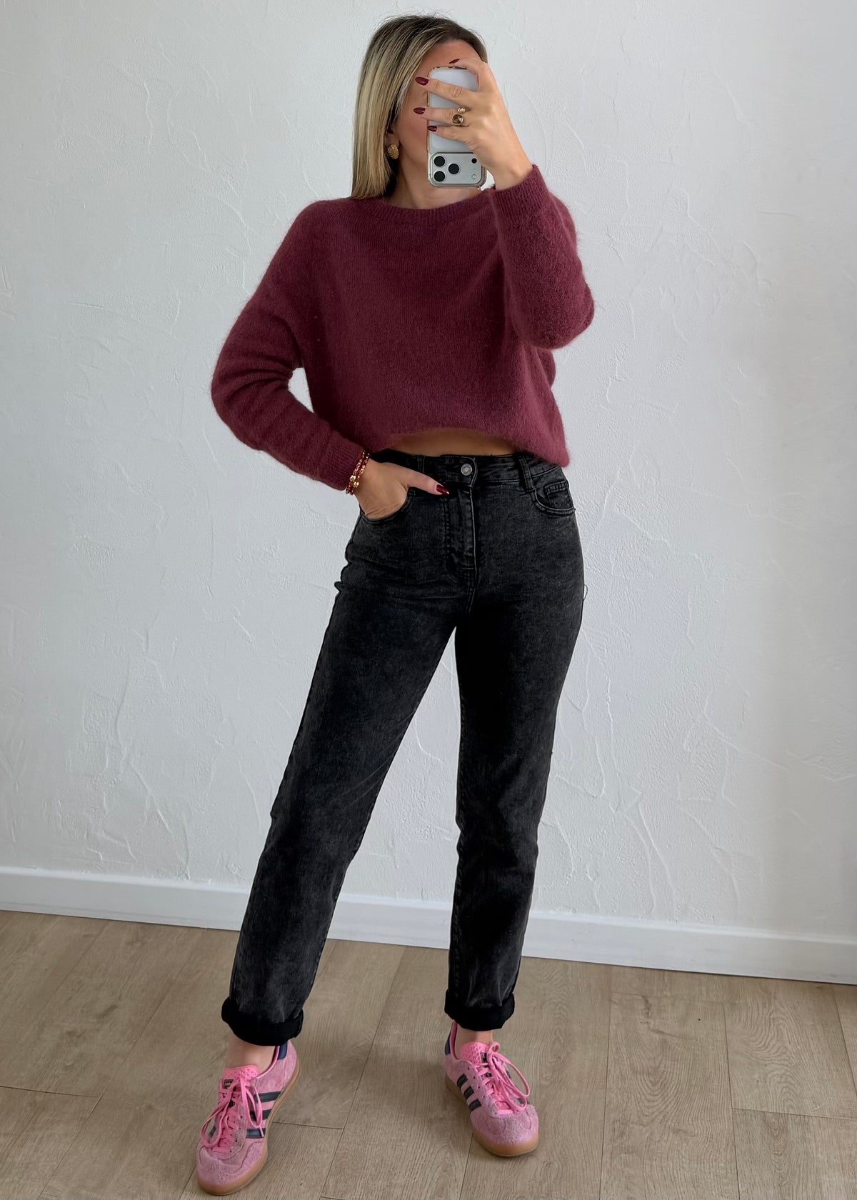 Jean mom gris Fanny