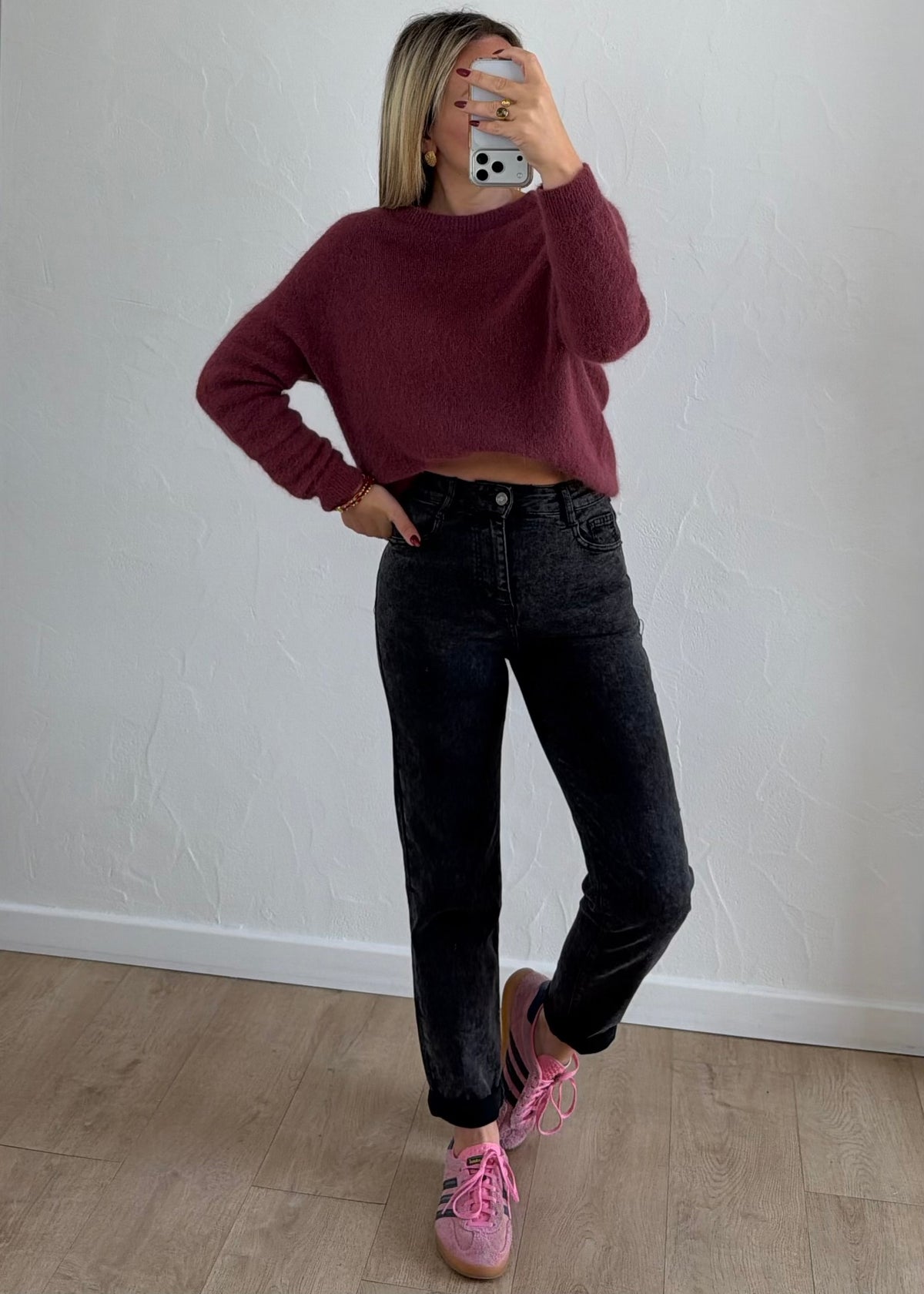 Jean mom gris Fanny