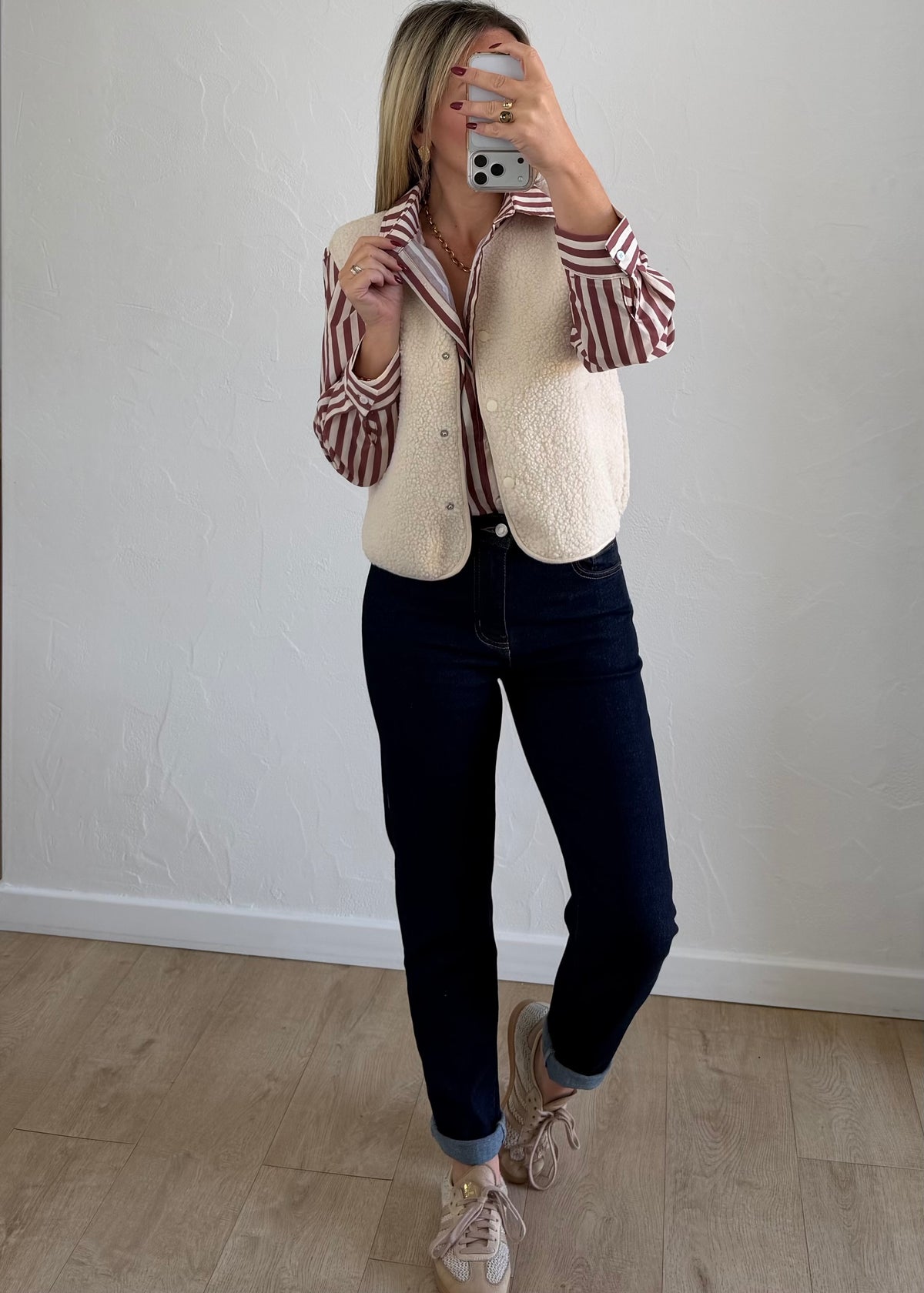 Gilet sans manche Sam écru
