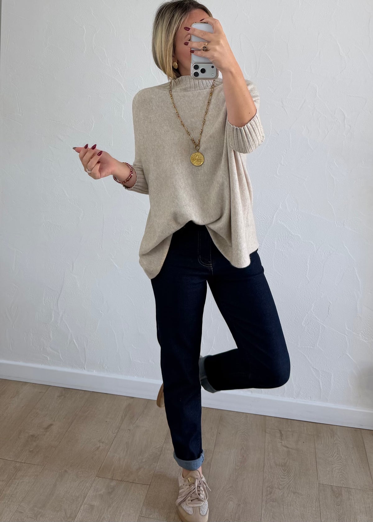 Jean mom bleu brut Fanny