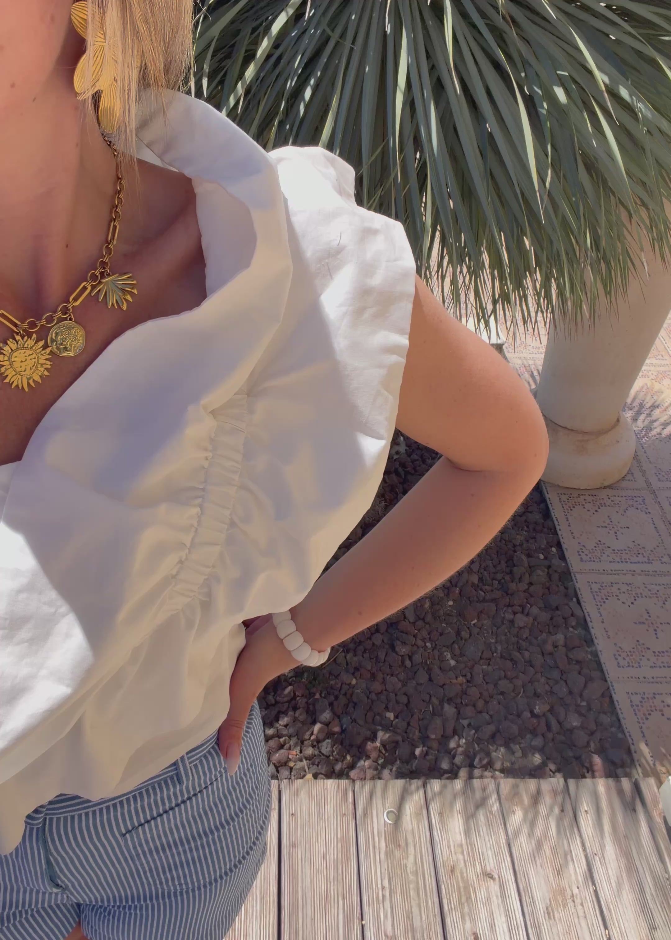 Top CÉLINE Blanc